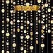 Decor365 Gold Star Garlands Decorations Hanging Twinkle Little Star Birthday Baby Shower Graduation Party Decor Christmas New Year Eve Banner Moon Stars Starry Night Ramadan Celestial Theme Backdrop