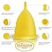 Blossom Menstrual Cup, Say No to Tampons | Get Blossom Cups for Menstrual Days| Period Cup, Reusable Menstrual Cup, Silicone Cup (Small Menstrual Cup, Yellow)