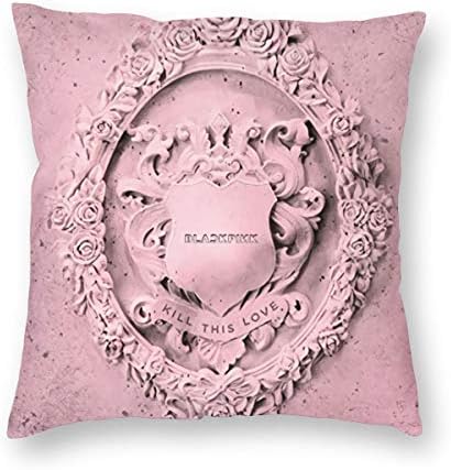 Yangfeizhu Blackpink Kill This Love Logo Home/Indoors/car/Outdoors Throw Pillow Covers 12"x12"