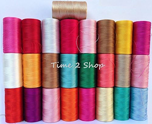 50 x Large 100% Art. Silk/Rayon Embroidery Machine Thread Spools for Brother, Janome