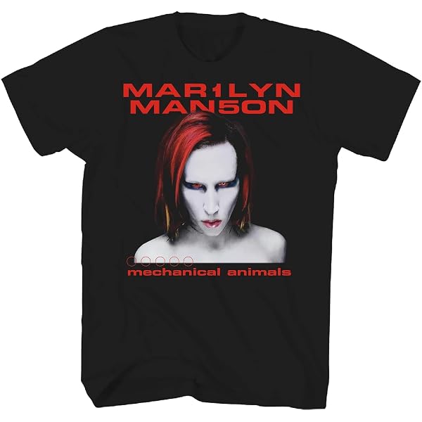 Marilyn Manson Red Lips Rock Heavy Metal Official Tee T-Shirt Mens