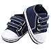 Annnowl Baby Sneakers Canvas Shoes 0-18 Months (12-18 Months, Navy Blue)