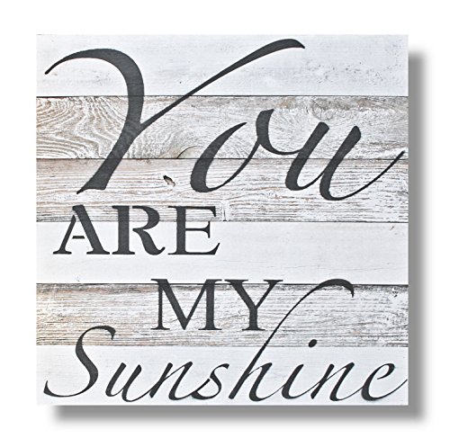 Beach Frames White Washed Extra Reclaimed Wood You are My Sunshine Black Lettering Wall Art/Sign, X-Large