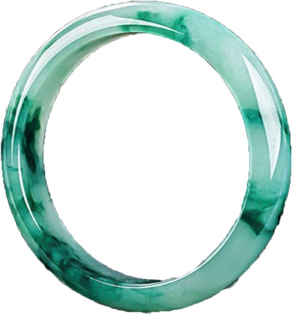 Ice jade bracelet floating flower Yang green A goods natural jade