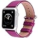 Fullmosa Leather Bands Compatible with Apple Watch Band 49mm 46mm 45mm 44mm 42mm for Men Women, Top Grain Genuine Leather Strap for iWatch Series 11/10/9/8/7/6/5/4/3/2/1,Ultra3/2/1,SE3/2/1, Rosy/Silver