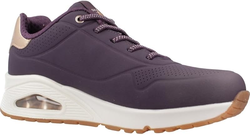 Zapatillas UNO Shimmer Away para Mujer, Dark Purple Durabuck Rosegold Duraleather M, 35 EU