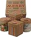 Splendid Designs Christmas Boxes Brown Kraft with Glitter Accents for Gifts, Cookies and Under The Tree, 1 Large Box with 4 Small Boxes Inside, Round and Square minis, Nested (Set of 5)