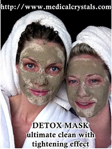 Detox Face Mask with Seaweed Powder &amp; Active Charcoal Clay Mix for Oily skin, Acne, Blackheads, Whiteheads, Cysts, Hormonal adult acne also skin tightening and lifting effect