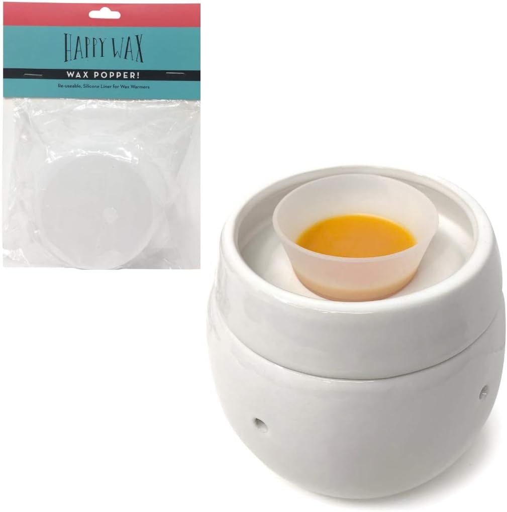 Happy WaxReusable Silicone Wax Melt Warmer Popper Liner for Electric Scented Wax Melters and Plug In Warmers - No Scrape, No Mess, Leakproof, Durable, and Long Lasting Wax Tray for Wax Melts or Tarts