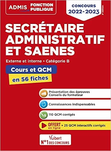 Calendrier Concours Adjoint Administratif Education Nationale 2023 Amazon.fr - Concours Secrétaire Administratif Et Saenes - Catégorie B -  Cours Et Qcm En 56 Fiches: Concours 2022-2023 - Guimet, René - Livres