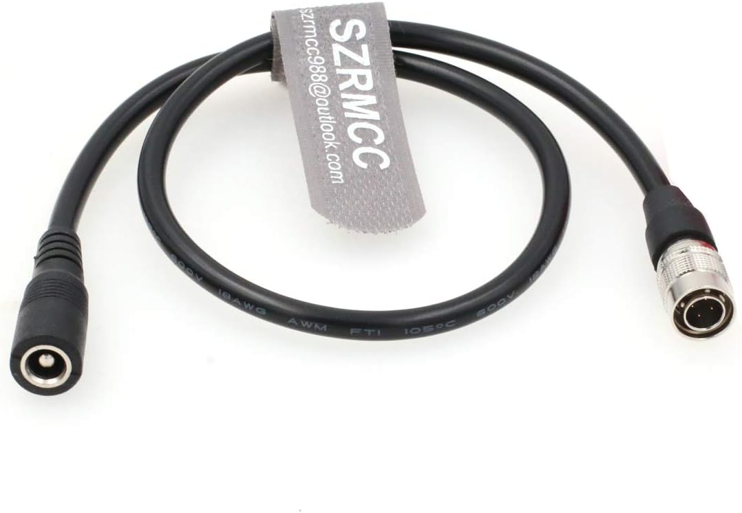 SZRMCC DC 2.5 Jack to Hirose 4 Pin Male Power Cable for Sony Camera Sound Devices or Recorder Zoom F4 F8 Zaxcom (Straight 4pin to dc2.5 Jack)