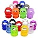 PunkTracker 18 Pairs 8g-1” UV Acrylic Screw Fit Ear Tunnels & Thick Silicone Double Flared Ear Gauge Plugs Piercing