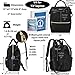 Lily & Drew Casual Travel Daypack School Backpack for Men Women and 13 Inch Laptop Computer, with Wide Doctor Style Top Opening (V4 Black Medium)
