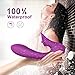 Adorime G-Spot Vibrator with Tongue Stimulator, Adjustable 3 Speeds Clitoris Massager & 9 Vibration Patterns Dildo Vibrator Dual Stimulation Rechargeable Waterproof Sex Toy for Women