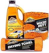 Armor All Car Wash Kit (3 Items) - Includes 64 oz Ultra Shine Wash & Wax Car Wash Soap, Wash Mitt...