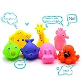 Mini Squeaky Animal Bath Toys, Beyoung? 7pcs/Lot Mixed Different Animal Bath Toys Children Washing Education Toys by VC Time
