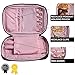 Eliza Huntley Jewelry Organizer 10.5” x 7” x 2” - Portable Jewelry Case - Ideal for Necklaces, Rings, Bracelets, Earrings, Watches – Black With White Piping – Stylish - Multifunctional