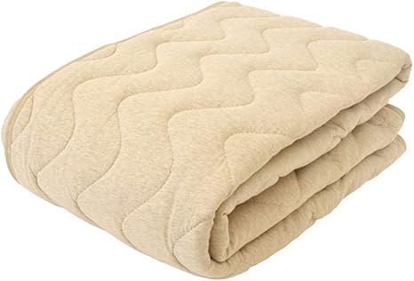 Amazon オーガニックコットン 敷きパッド 綿100 抗菌 防臭 クイーン 160 5cm ベージュ 天竺ニット オーガニック 無地 春 夏 敷パッド 敷きパット 敷パット ベッドパッド パッドシーツ ベッドシーツ 四隅ゴムひも付き 洗える パッド ベッドパッド 敷きパッド