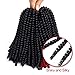 Spring Twist Hair 8 Inch Spring Twist Crochet Hair 6 Packs Spring Twist Braiding Hair For Butterfly Locs Soft Locs Low Temperature Synthetic Fiber Fluffy Hair Extensions (8 Inch,1#)