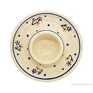 Original Boleslawiec flat Egg cup Dekor 111