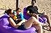 Inflatable Air Couch with Special Back Support. Strong Waterproof Parachute Material. Lightweight Lounge Chair for Camping, Pool, Festival & Beach. Back Bag & Warranty Included