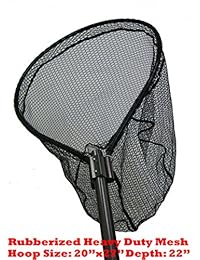 kufa Deportes fc7052 Retractable Red de aterrizaje de aluminio con malla, 20 x 27" de hule 41   65" 22"
