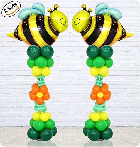 2-SET Balloon Column Stand Base and Pole Kit Balloon tower for party decoration Christmas Wedding Birthday New semester (Bee2)