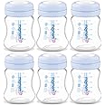 Maymom Wide-Mouth Milk Storage Collection Bottle with SureSeal Sealing Disk; Compatible with Spectra/Motif Luna/Ameda MYA/Bellababy Pumps. Can Replace Spectra S1 S2 Bottles, 6 pc (4.7Oz/140mL, 6pc)