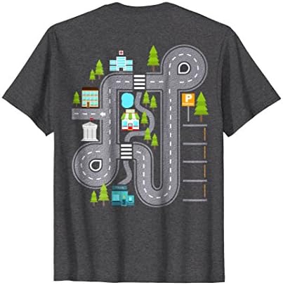 Mens "PLAY CARS ON DADDY'S BACK!" Gift T-shirt for Dad &amp; Kids 2XL Dark Heather