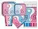 Gender Reveal Deluxe Party Pack Serves 16 Plates Cups Napkins & Tablecloth