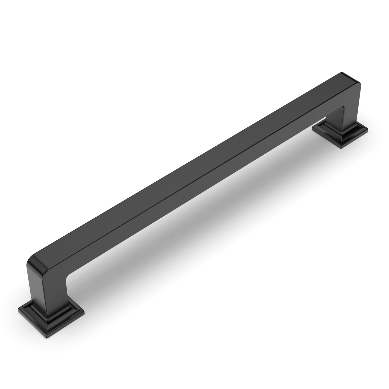 Photo 1 of Amerdeco 10 Pack Matte Black Cabinet Pulls 6.3 Inch(160MM) Hole Centers Kitchen Cabinet Handles Cabinet Hardware Kitchen Handles for Cabinets Cupboard Handles Drawer Pulls ZH0019