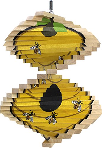Beehive Wood Wind Spinner - Made in USA - Thumbnail 3