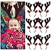 Fascigirl Christmas Antlers Headband, 6Pcs Xmas Headbands for Girls Christmas Party Hair Hoop Holiday Decorations Hair Accessories Birthday Gifts