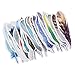 PLESIU Usdepant 30Pcs/Set Colorful Feather Shape Paper Bookmarks for Reading (Colorful Feather Shape)