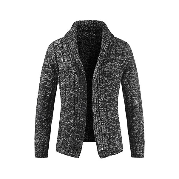 Boomboom Men's Winter Clothes, Men Casual Long Sleeve Slim Pocket Sweater - Image 3