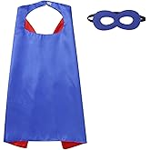 Diffly Kids Fancy Dress Superhero Cape with Mask for Boys and Girls