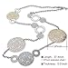 Long Way Vintage Long Statement Necklace Real Gold Silver Plated Round Flower Women Necklaces & Pendants Fashion Jewelry, 