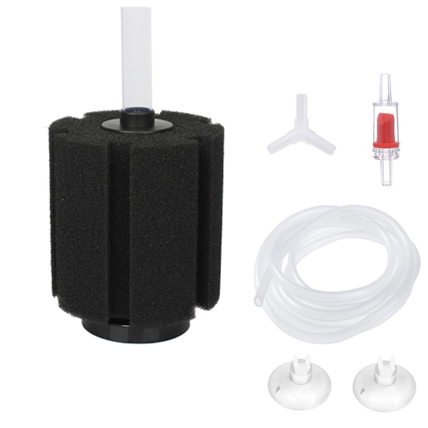Photo 1 of ALEGI Aquarium Bio Sponge Filter Kit with Air Tubing, Suction Cups, Check Valves for 55 Gallon Breeding Fry Betta Shrimp Fish Tank