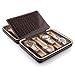 Amzdeal 8 Slot Zippered Watch Box Leather Crocodile Pattern Jewelry Display Case Organizer (Coffee)