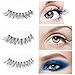 Fake Nature Eyelashes, FFLEMON 15 Pairs False Eyelashes, 3 Styles Multi pack in bulk, Super Nature Soft Invisible Stem Lashes, Reusable (W15-1)