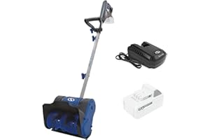 Snow Joe 24V Cordless Electric Shovel Kit w/ 5Ah Battery & Charger, 10″ Clearing Width, 210W Motor – Portable, Lightweight, Heavy-Duty Ice Removal for Deck, Patio, Driveway & Sidewalk, 24V-SS10-XR