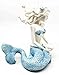 Beautiful Ocean Goddess Maya Blue Tailed Mermaid Holding Pearl Shell Figurine Home Decor Nautical