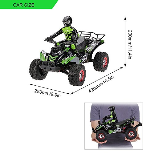 EGE 4WD 1/12 Scale 2.4G Buggy High Speed Off-road Remote Control Truck Off-Road Mountain Bike Beach Motorcycle -Green