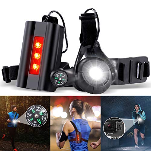 SGODDE Night Running Lights for Runners, Rechargeable LED Chest Run
