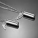 HooAMI Cremation Jewelry for Ashes Necklace for Men,Urn Necklaces for Ashes for Women Stainless Steel Urn Necklace Pendant with Angel Wing Charm (38mm Angel Wing)