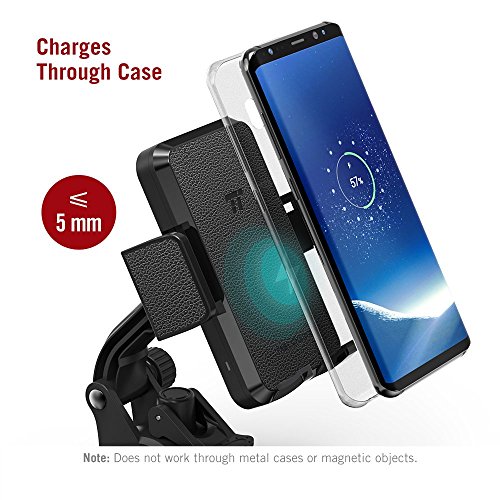 image for TaoTronics Phone Holder for Car, Wireless Car Charger Mount, Qi Fast C