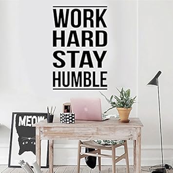 Trabajo Durante La Estancia Humble Etiqueta De La Pared Cita