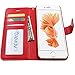Amovo Vegan Leather 2 in 1 Folio Detachable Wallet Case with Box for  iPhone 6 Plus/6s Plus case - Red