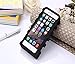 5S Case, JEPN 3D PINK big letters Silicone Case for the Apple iPhone 5 5S Black