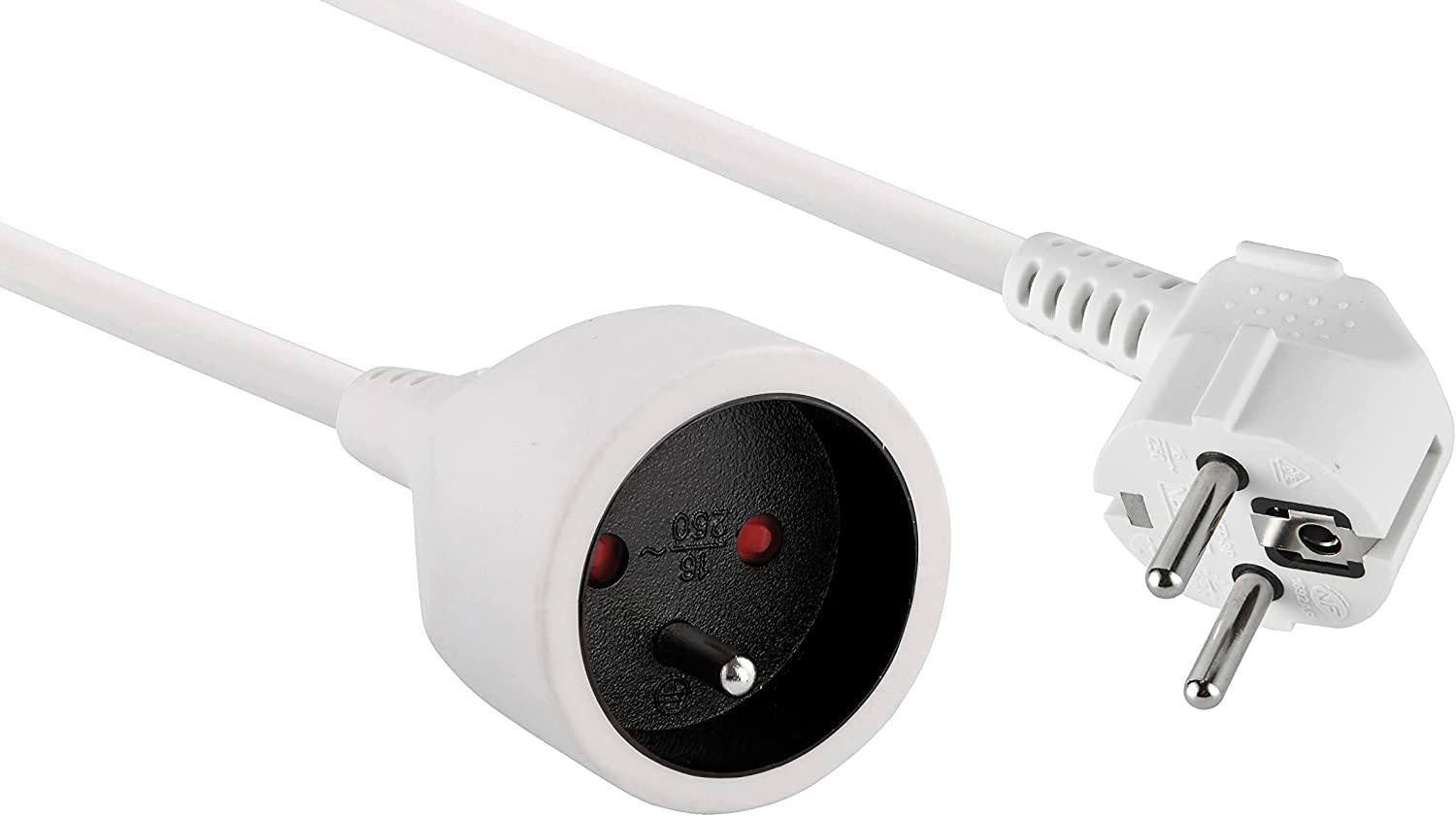 Electraline 10148023J Extension Cable 5 m White — image 1